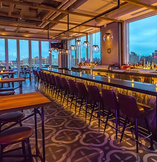 the bar inside mr purple