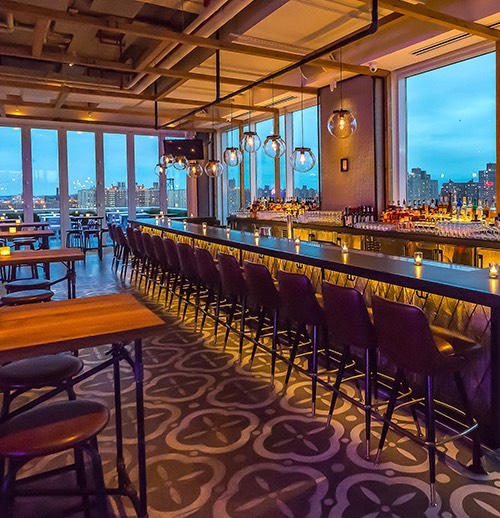 the bar inside mr purple